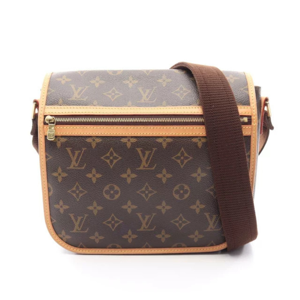 Louis Vuitton Messenger Bosphore Shoulder Bag Canvas Leather Monogram Brown